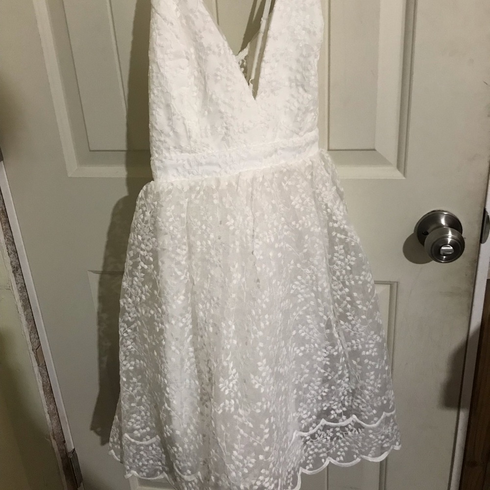 White mini dress